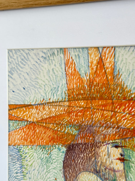 Flores In An Orange Hat - Albert Radoczy