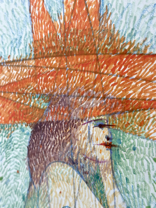Flores In An Orange Hat - Albert Radoczy