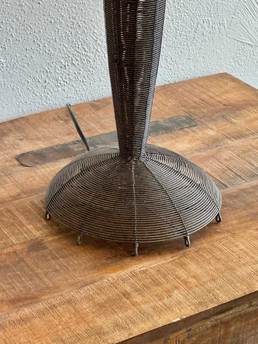 Pair Of Spun Wire Lamps