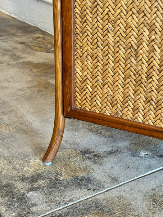 Cane Cabinet With Drawer