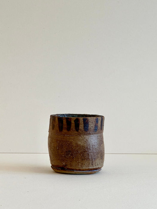 Stoneware Pot With Stripes