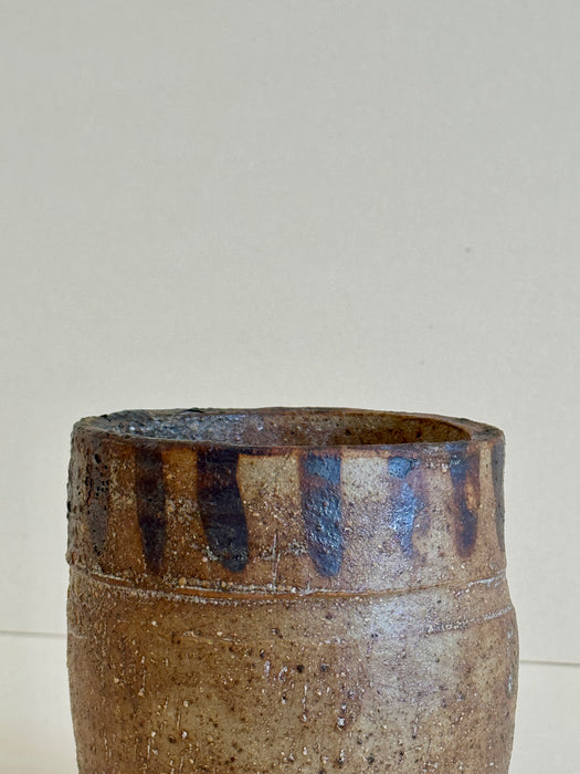 Stoneware Pot With Stripes