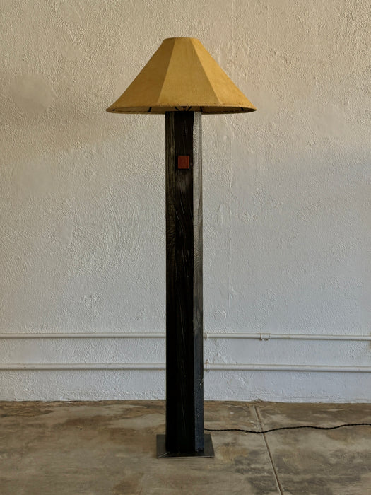 Esagano Standing Lamp With Suede Shade