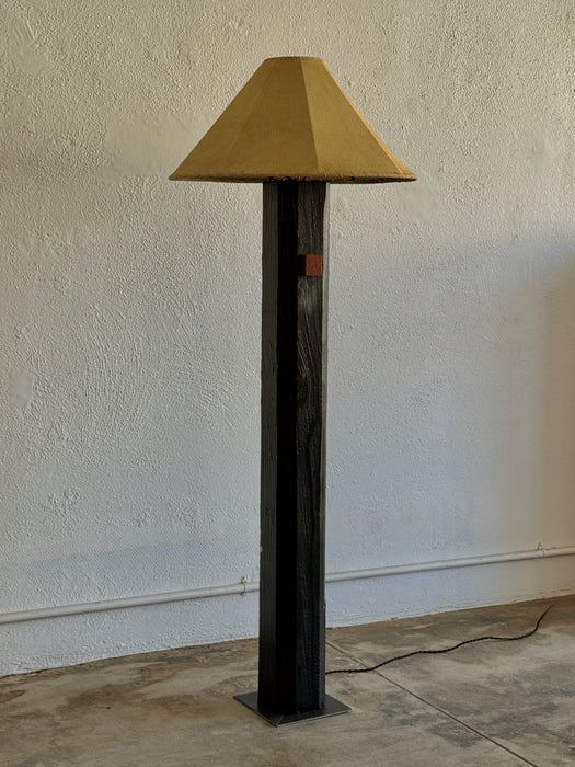 Esagano Standing Lamp With Suede Shade