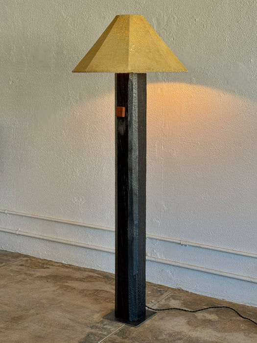 Esagano Standing Lamp With Suede Shade