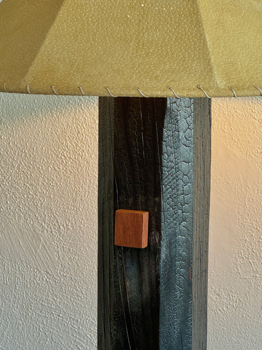 Esagano Standing Lamp With Suede Shade