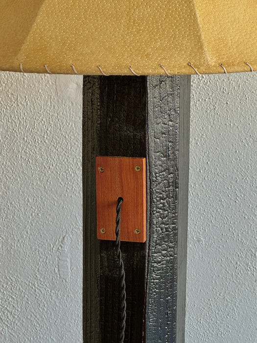 Esagano Standing Lamp With Suede Shade