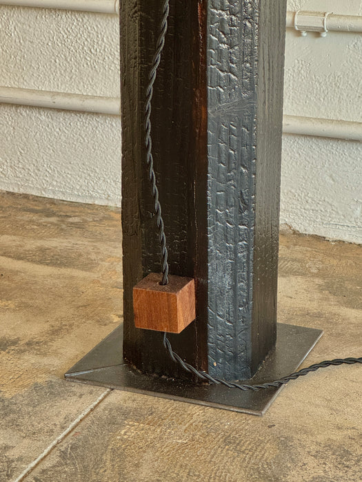 Esagano Standing Lamp With Suede Shade