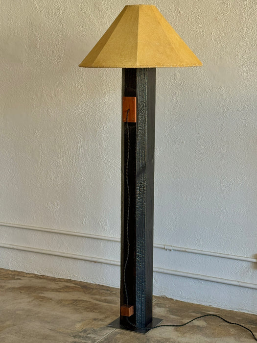 Esagano Standing Lamp With Suede Shade