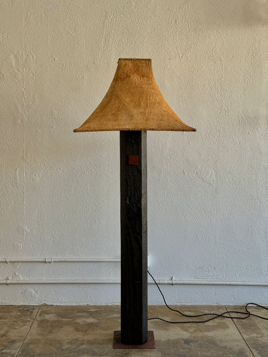 Esagano Standing Lamp With Fibre Shade