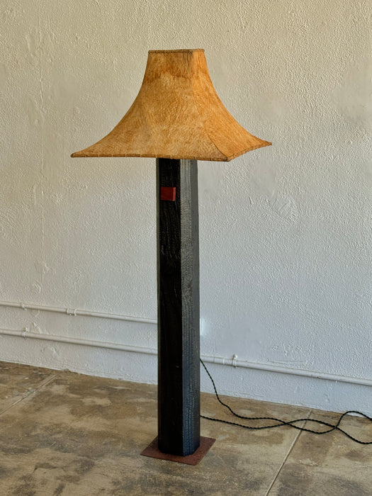 Esagano Standing Lamp With Fibre Shade
