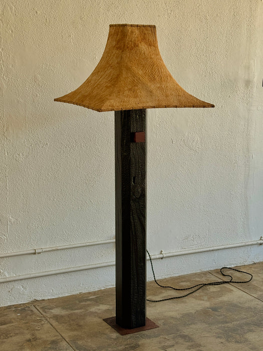 Esagano Standing Lamp With Fibre Shade