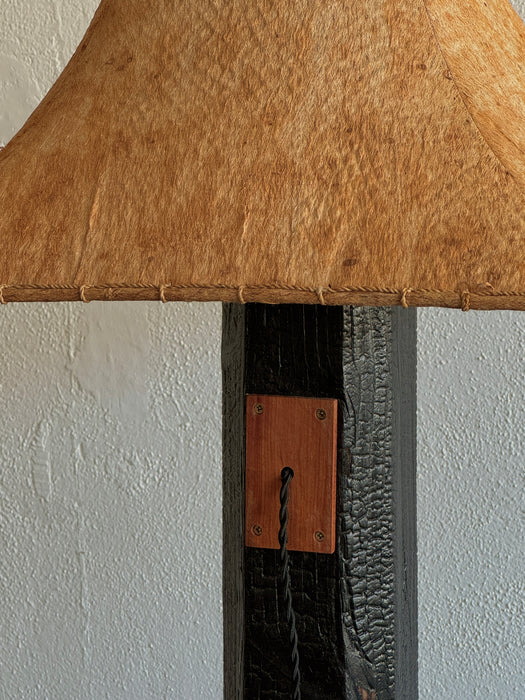 Esagano Standing Lamp With Fibre Shade