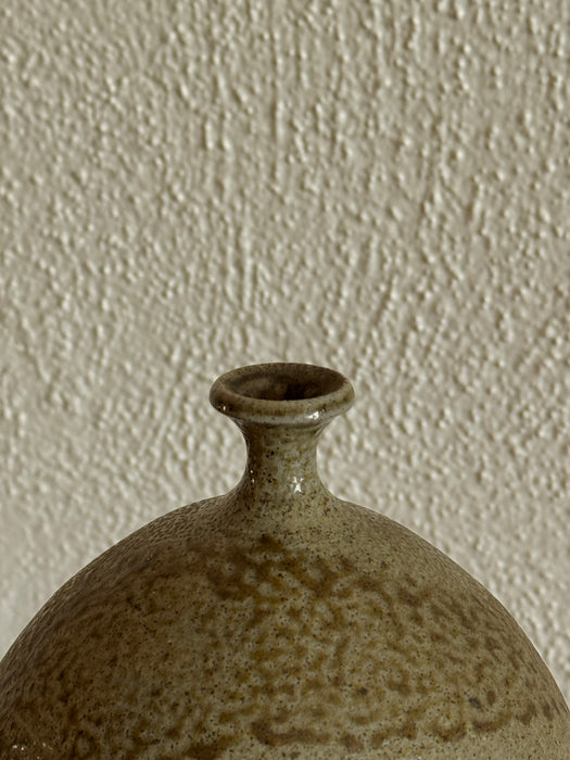Large Stoneware Vase With Green Glaze