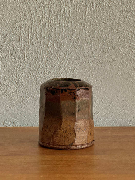 Faceted Brown Vase