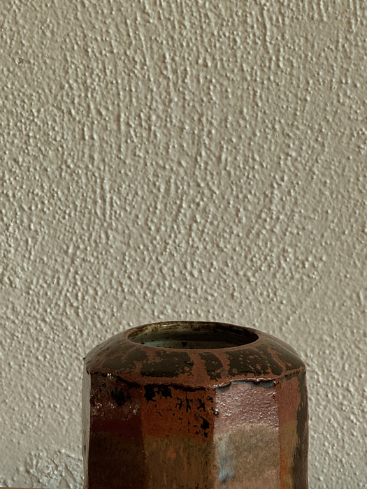 Faceted Brown Vase