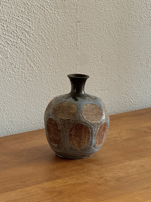 Blue And Brown Glazed Vase