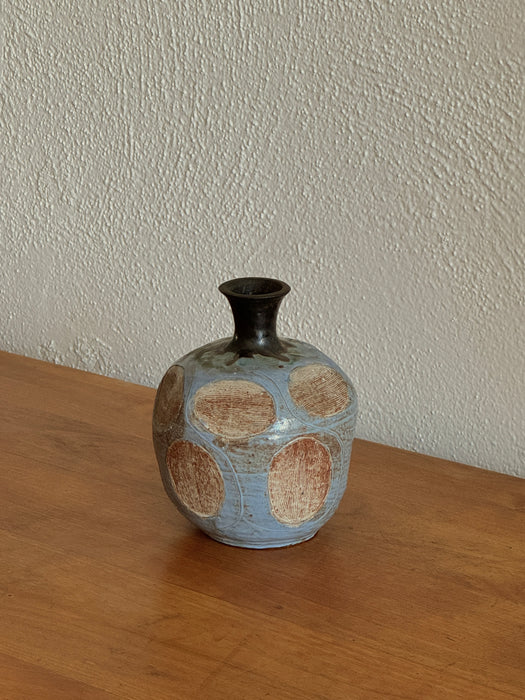 Blue And Brown Glazed Vase