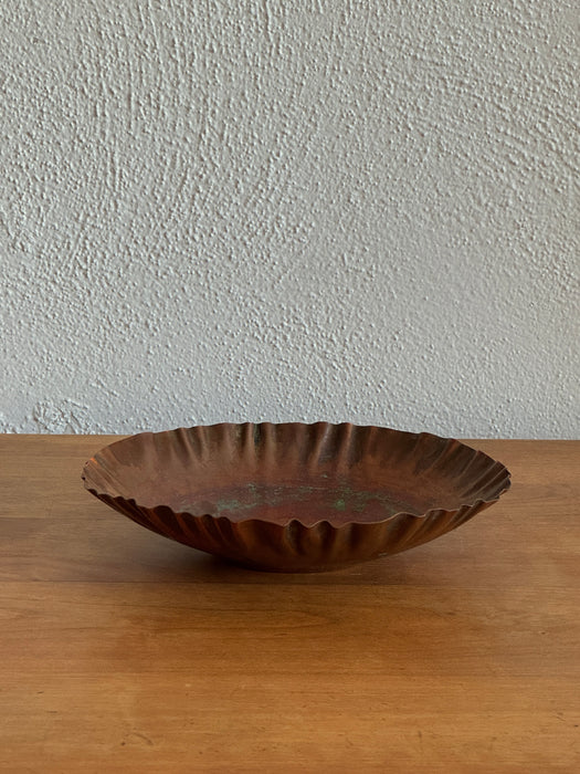 Crimped Copper Bowl