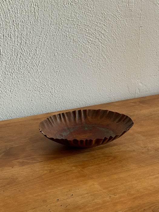 Crimped Copper Bowl