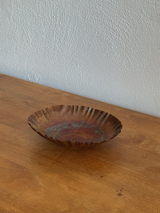 Crimped Copper Bowl