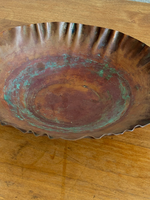 Crimped Copper Bowl
