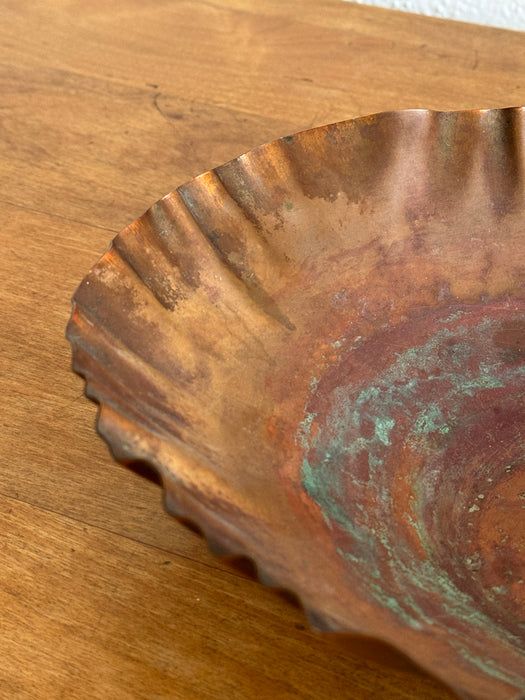 Crimped Copper Bowl