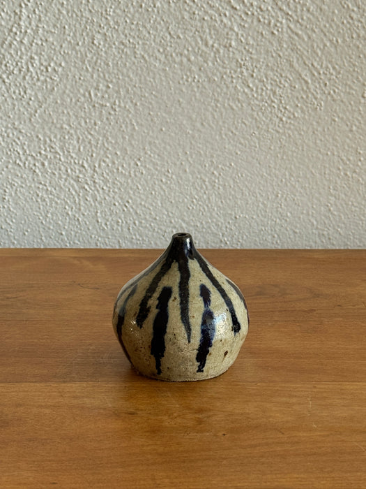 Cobalt And Earthen Glazed Bud Vase