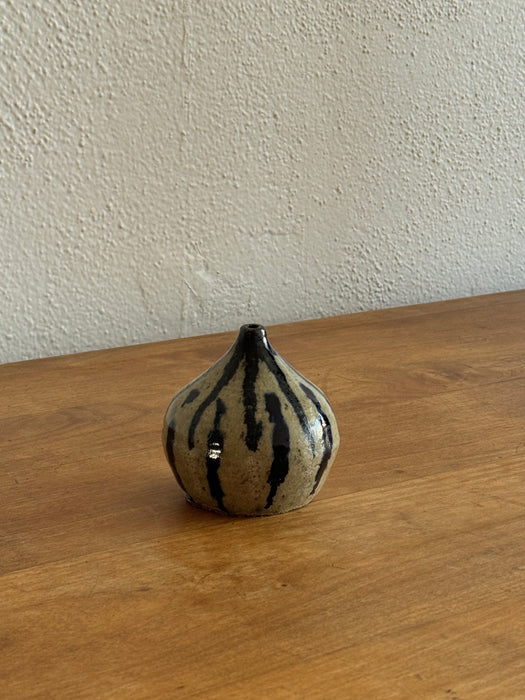 Cobalt And Earthen Glazed Bud Vase