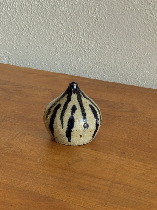 Cobalt And Earthen Glazed Bud Vase