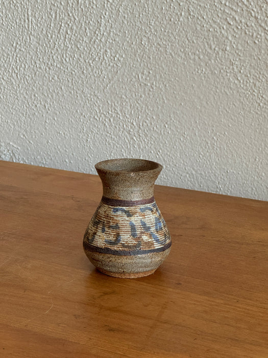 Petite Vase With Blue Decorations