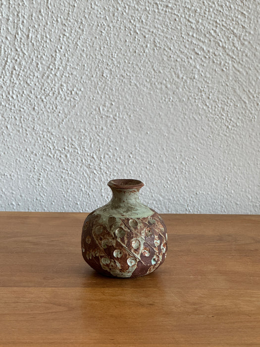 Brown And Green Petite Bud Vase