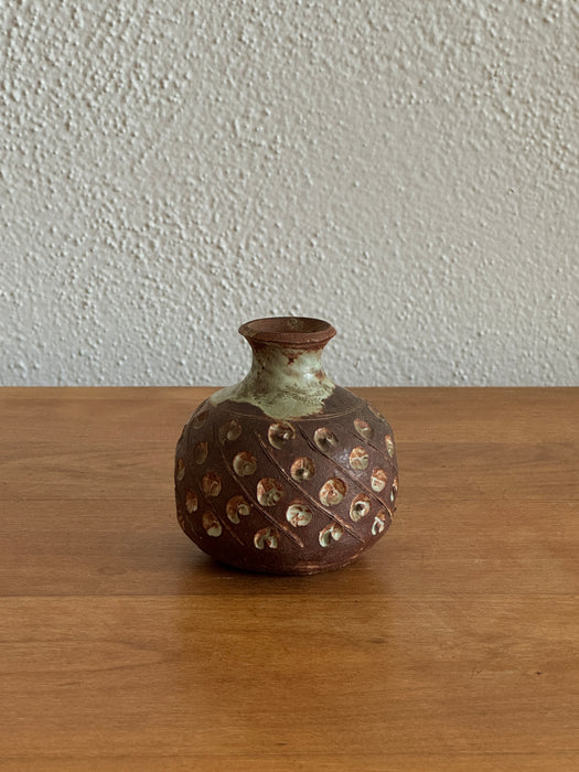 Brown And Green Petite Bud Vase