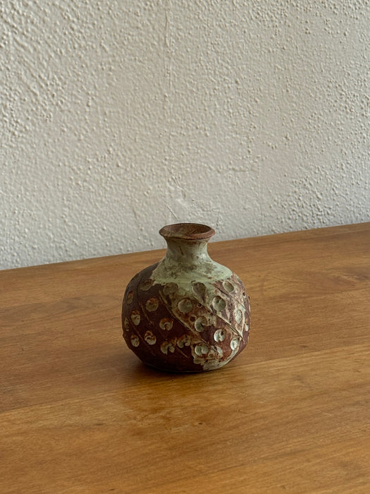 Brown And Green Petite Bud Vase