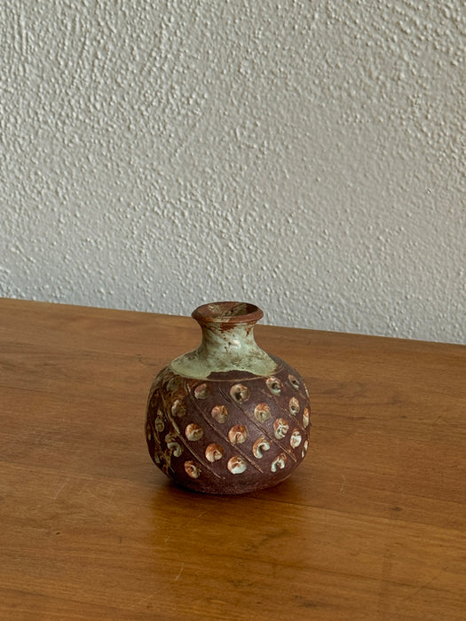 Brown And Green Petite Bud Vase