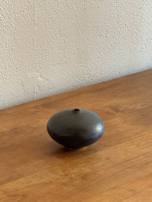Blue Round Bud Vase