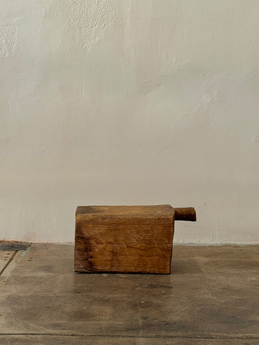 Carved Stool With Handle