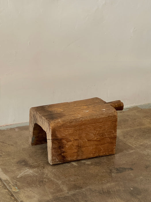 Carved Stool With Handle