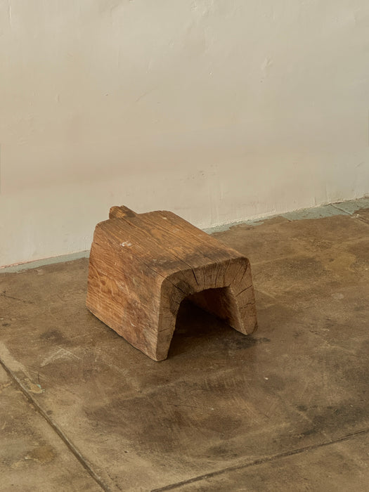 Carved Stool With Handle