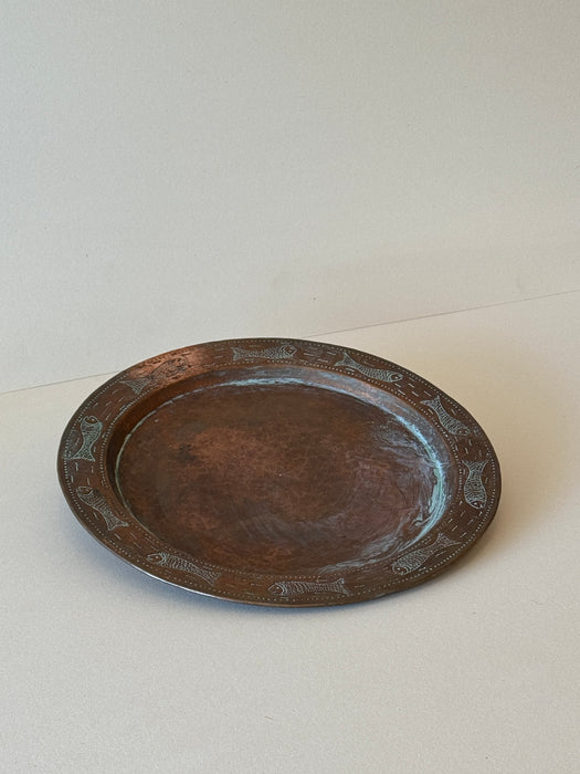 Copper Dish With Fish motifs