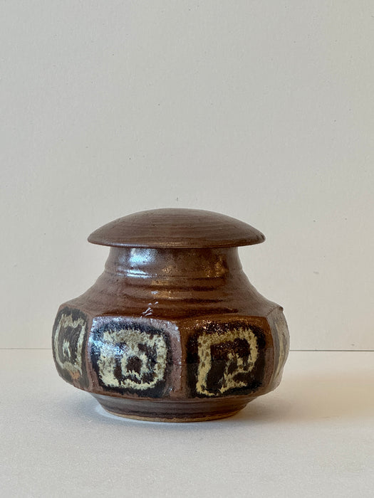 Faceted Jar With Lid