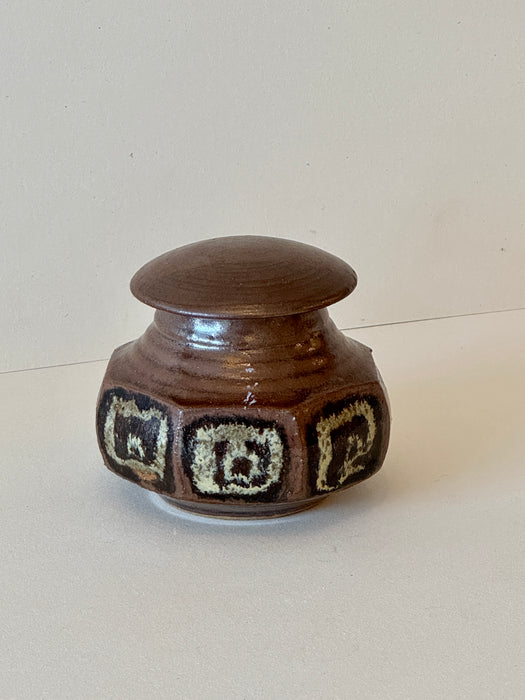 Faceted Jar With Lid