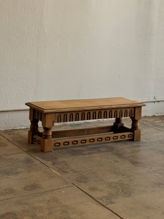 Long Low Stool With Carvings