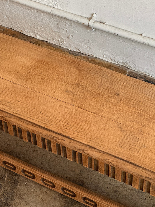 Long Low Stool With Carvings