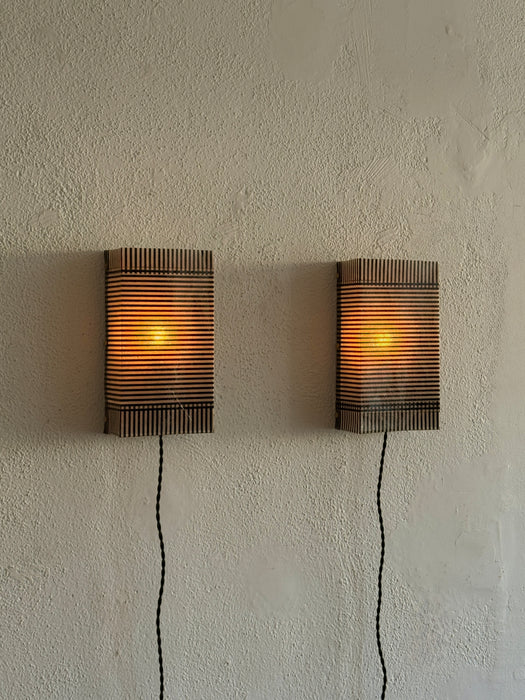 Striped Rectangle Sconce - L