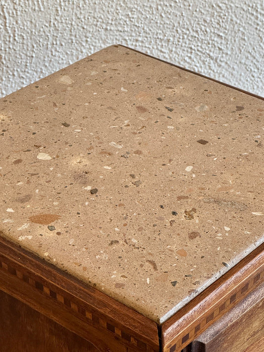 Side Table With Cantera Stone