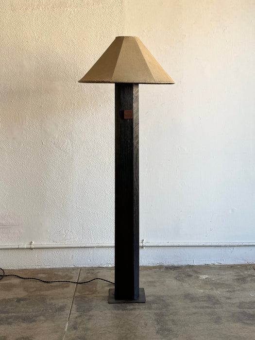 Esagano Standing Lamp With Suede Shade