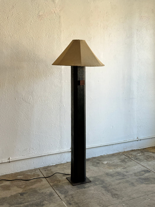 Esagano Standing Lamp With Suede Shade