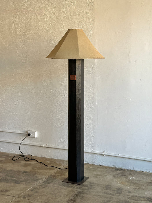Esagano Standing Lamp With Suede Shade