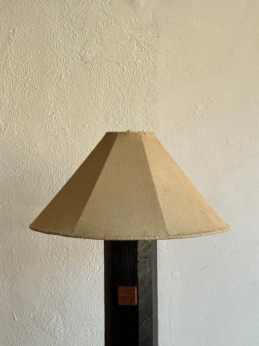 Esagano Standing Lamp With Suede Shade
